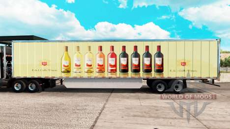 La piel de E & J Gallo Winery en el trailer exte para American Truck Simulator