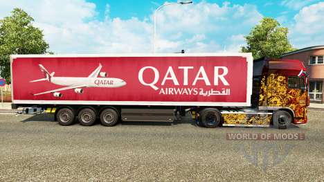 El de Qatar Airways en la piel para remolques para Euro Truck Simulator 2