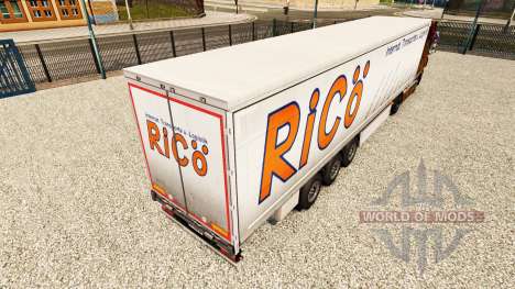 La piel Rico en cortina semi-remolque para Euro Truck Simulator 2