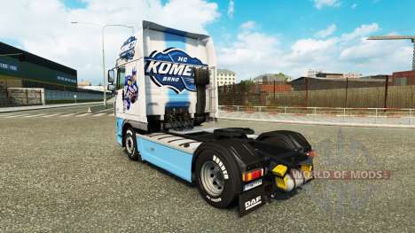 La piel HC Kometa Brno en la tractora DAF para Euro Truck Simulator 2