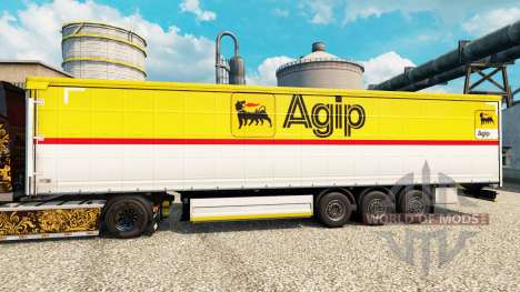 La piel Agip para remolques para Euro Truck Simulator 2