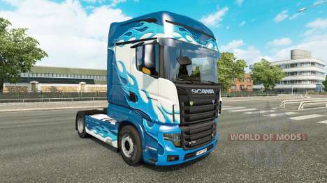 Llama azul de la piel para Scania camión R700 para Euro Truck Simulator 2