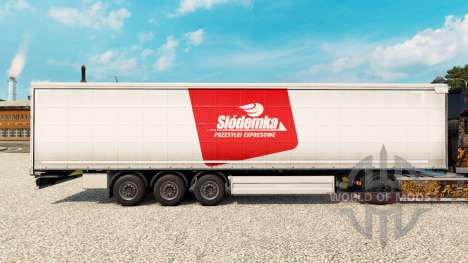 La piel Siodemka en una cortina semi-remolque para Euro Truck Simulator 2