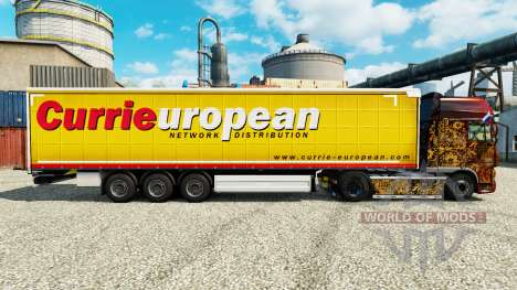 La piel Curry sobre la orden Europea de remolque para Euro Truck Simulator 2