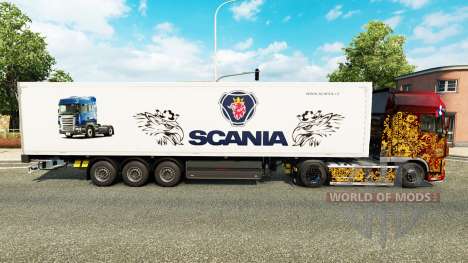 La piel de Scania para remolques para Euro Truck Simulator 2