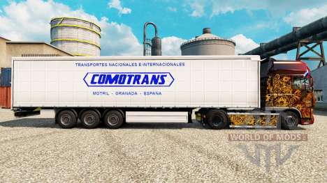 La piel ComoTrans para remolques para Euro Truck Simulator 2