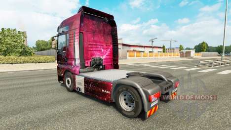 La piel Weltall en el camión MAN para Euro Truck Simulator 2