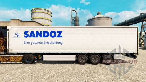 La piel de Sandoz para remolques para Euro Truck Simulator 2