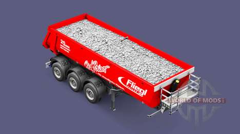 Semi-remolque tipper Fliegl Schmitz Red Power para Euro Truck Simulator 2
