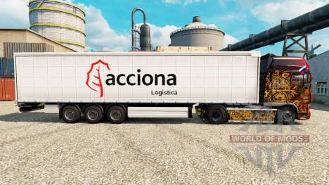 La piel de Acciona para remolques para Euro Truck Simulator 2