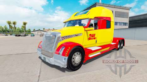 La piel de DHL para un camión Concepto de camión para American Truck Simulator