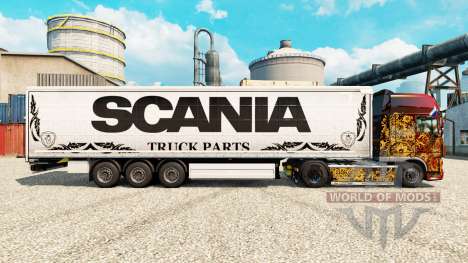 Blanco de la piel del Scania de Piezas de Camion para Euro Truck Simulator 2