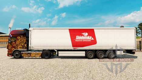 La piel Siodemka en una cortina semi-remolque para Euro Truck Simulator 2