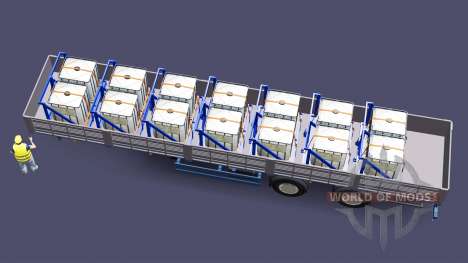Plataforma semi remolque con una carga de sulfat para Euro Truck Simulator 2