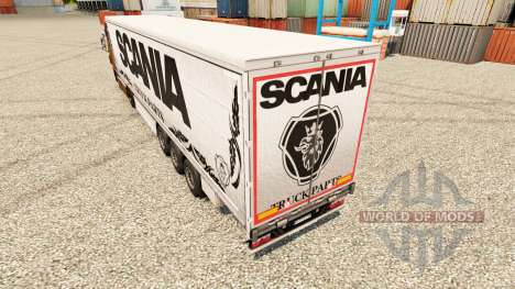 Blanco de la piel del Scania de Piezas de Camion para Euro Truck Simulator 2