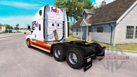 La piel en el FedEx camión Freightliner Cascadia para American Truck Simulator