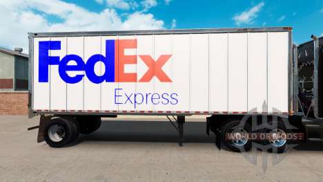 La piel de FedEx pequeño remolque para American Truck Simulator