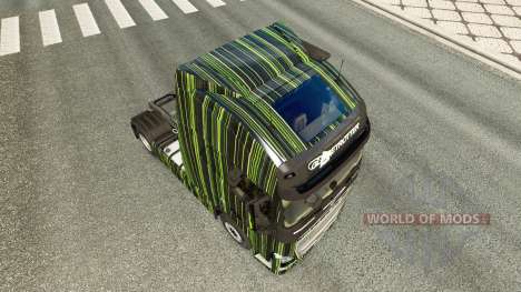 Rayas verdes de la piel para camiones Volvo para Euro Truck Simulator 2