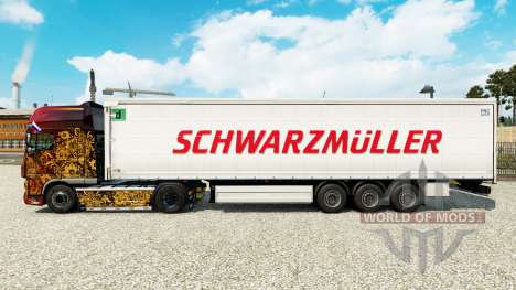La piel Schwarzmuller semi-remolque en una corti para Euro Truck Simulator 2