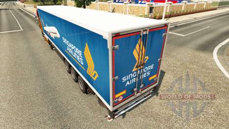 Singapore Airlines piel para remolques para Euro Truck Simulator 2