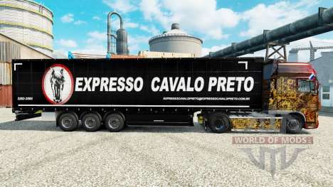 La piel Expresso Cavalo Preto, en la semi para Euro Truck Simulator 2