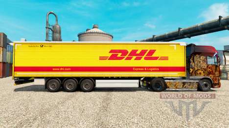 La piel de DHL para v2 semi para Euro Truck Simulator 2