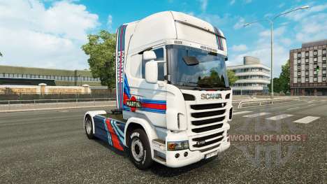 La piel Martini Rancing en el tractor Scania para Euro Truck Simulator 2