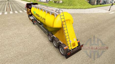 La piel Nosta Gruppe, cemento semi-remolque para Euro Truck Simulator 2