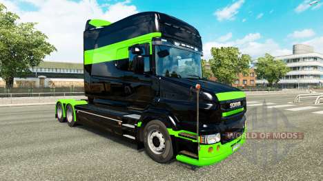 Piel verde-Negro-para camión Scania T para Euro Truck Simulator 2