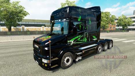 La piel de Monster Energy v2 para camión Scania  para Euro Truck Simulator 2