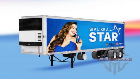 Pepsi piel para el remolque refrigerado para American Truck Simulator