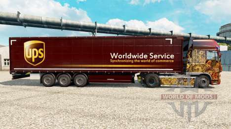 La piel United Parcel Service para remolques para Euro Truck Simulator 2