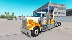 La piel de un Bombero en el camión Kenworth W900 para American Truck Simulator