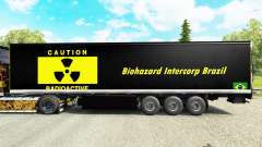 La piel de riesgo Biológico Intercorp Brasil en semi para Euro Truck Simulator 2