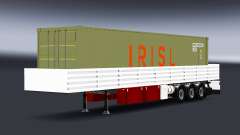 Plataforma semi remolque con carga de contenedores para American Truck Simulator