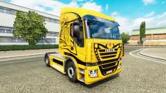 La piel de color Amarillo Diablo en el camión Iveco para Euro Truck Simulator 2