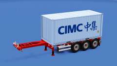 El semirremolque-contenedor de camión con diferentes cargas. para American Truck Simulator