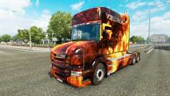 Las llamas de la piel para camión Scania T para Euro Truck Simulator 2