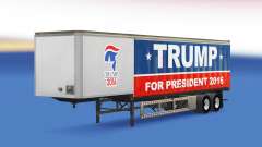 La piel Trump 2016 en una cortina semi-remolque para American Truck Simulator
