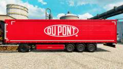 La piel Du Pont rojo para remolques para Euro Truck Simulator 2