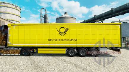 La piel de la Deutsche Bundespost para remolques para Euro Truck Simulator 2