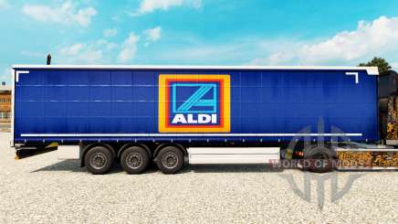 La piel de Aldi en una cortina semi-remolque para Euro Truck Simulator 2