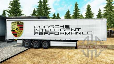 La piel de Porsche para remolques para Euro Truck Simulator 2