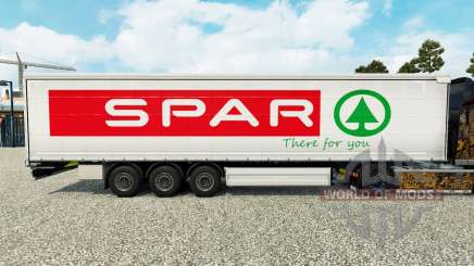 La piel Spar en una cortina semi-remolque para Euro Truck Simulator 2