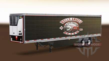 La piel de Hells Angels en refrigerada semi-remolque para American Truck Simulator