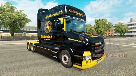 La piel Continental para camión Scania T para Euro Truck Simulator 2