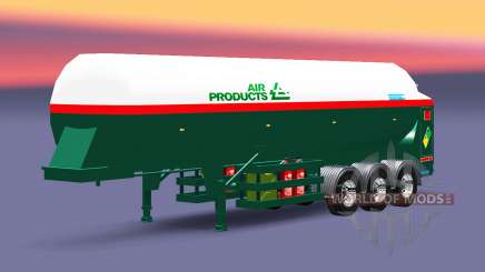 El semirremolque tanque de Aire Productos para Euro Truck Simulator 2