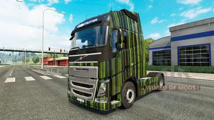Rayas verdes de la piel para camiones Volvo para Euro Truck Simulator 2