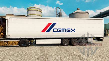 La piel de Cemex para remolques para Euro Truck Simulator 2