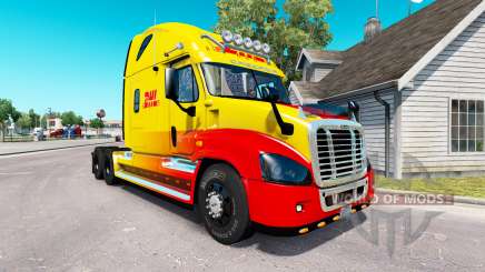 La piel de DHL para tractor Freightliner Cascadia para American Truck Simulator